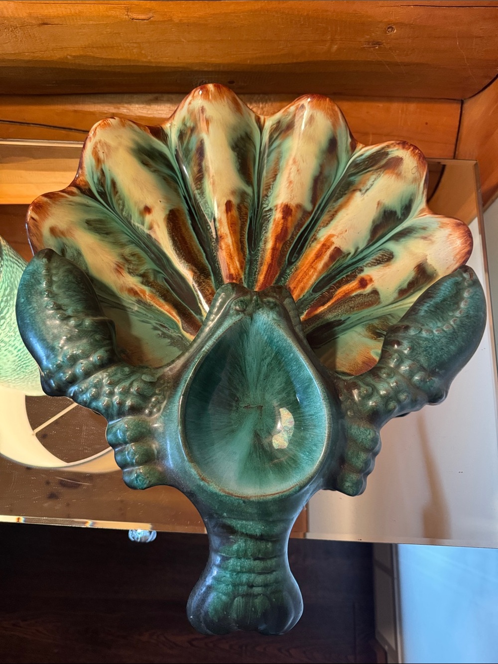 CCC of Blue Mountain Pottery Large Rare Lobster & Shell ceramic platter 1960-66